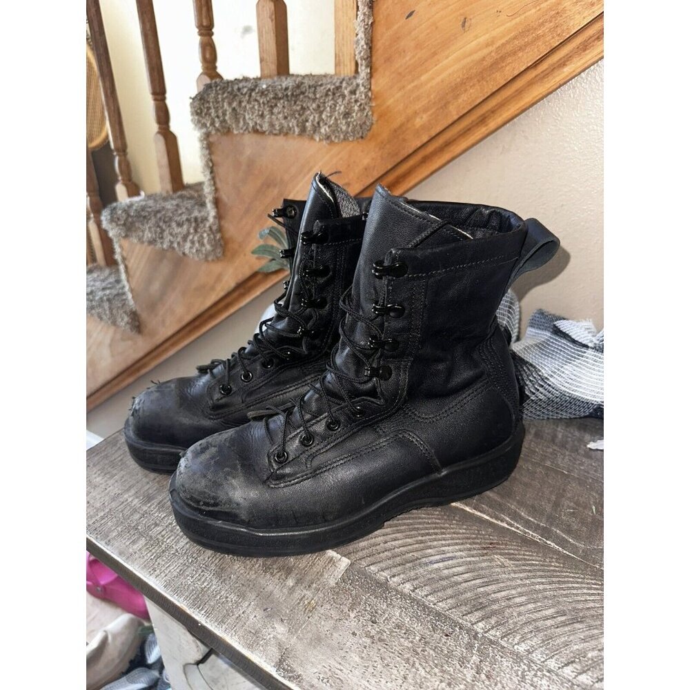 WELLCO USA Safety Flight Deck Boots Navy:1003 Black Size 5.5 R Mens Military